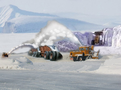 Snow harvesting operation