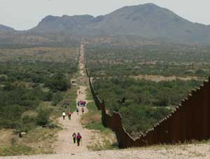 MEXUS border wall scenic walking path byway